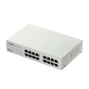 【中古】エレコム スイッチングハブ ギガビット 16ポート マグネット付き 電源内蔵 金属筺体 EHC-G16MN-HJW