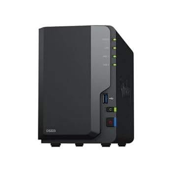 【中古】Synology NASキット 2ベイ DS223 クアッドコアCPU 2GBメモリ搭載 ミドルライトユーザー向け 国内正規代理店品 電話サポート対応品 DiskStation
