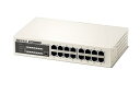 【中古】BUFFALO Giga対応 金属筺体 電源内蔵 16ポート ホワイト スイッチングハブ LSW3-GT-16NSR