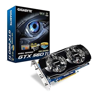 【中古】GIGABYTE NVIDIA GeForce グラフィックボード GTX560Ti 1GB OCモデル PCI-E DVI Mini-HDMI WINDFORCE2X GV-N560OC-1GI