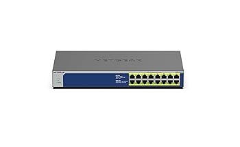  ネットギア NETGEAR スイッチングハブ 16ポート 1G PoE+ (260W) 金属筐体 リミテッドライフタイムハードウェア保証 アンマネージスイ