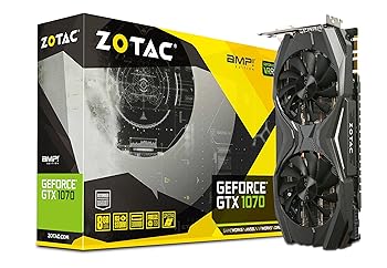 楽天スカーレット2021【中古】ZOTAC GeForce GTX 1070 AMP! Edition, ZT-P10700C-10P, 8GB GDDR5 IceStorm Cooling, Metal Wraparound Carbon ExoArmor exterior, Ultra-wide