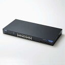 【中古】エレコム スイッチングハブ 16ポート ギガビット PoE機能搭載 レイヤー2 耐熱50度 ループ防止機能 3年保証 EHB-SG2B16F-PL