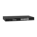 【中古】株式会社NSS ギガビット対応PoEスイッチングハブ(16ポート)コンボSFP4ポート付1U19インチラックマウントサイズ NSIE8164GSE
