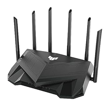 【中古】ASUS WiFi 無線 ルーター WiFi6 4804+574Mbps v6プラス対応デュアルバンドゲーミング TUF-AX5400 (A) メッシュ機能付 3階建 / 4LDK PS5/Nintendo