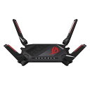 【中古】ASUS WiFi ROG Rapture GT-AX6000 無線 ルーター 最新規格WiFi6 4804 1148Mbps v6プラス対応デュアルバンドゲーミング。 2.5G WAN/LANポート オ