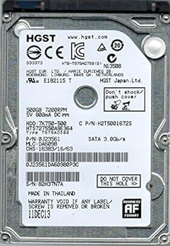 【中古】Hitachi Travelstar 7K750-500 500GB SATA 2.5インチ 内蔵HDD HTS727550A9E364