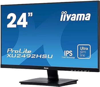 【中古 非常に良い】iiyama モニター ディスプレイ XU2492HSU-B1 (23.8インチ/フルHD/IPS/フレームレス/DisplayPort,HDMI,D-sub/3年保証)