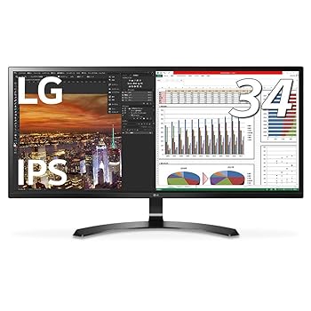 【中古】LG モニター ディスプレイ 34WK500-P 34インチ/21:9 ウルトラワイド(2560×1080)/IPS 非光沢/HDMI×2