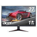 【中古】Acer ゲーミングモニター Nitro VG270bmiifx 27インチ IPS 非光沢 フルHD 1ms(VRB)75Hz FPS向き FreeSync フレームレスデザイ HDMIx2 スピーカー