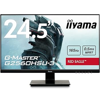 【中古】G-MASTER ゲーミング モニター ディスプレイ 24.5インチ 165Hz 0.5ms TN フルHD 全ケーブル付 3年保証 国内サポート iiyama G2560HSU-B3