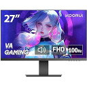 【中古 非常に良い】KOORUI モニター 27インチ ゲーミングモニター FHD 1080P/フルHD 100HZ PCモニター VAパネル液晶ディスプレ ス...