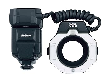 【中古】SIGMA マクロフラッシュ ELECTORONIC FLASH MACRO EM-140 DG キヤノン用 ETTLII ガイドナンバー14 922634