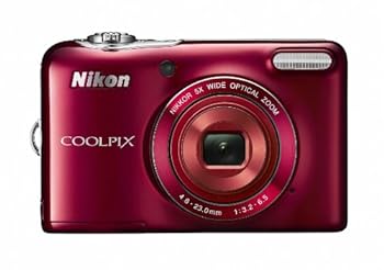 【中古】Nikon デジタルカメラ COOLPIX L30 5倍ズーム 2005万画素 乾電池タイプ レッド L30RD