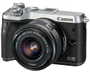 【中古】Canon ミラーレス一眼カメラ EOS M6 レンズキット(シルバー) EF-M15-45mm F3.5-6.3 IS STM 付属 EOSM6SL-...