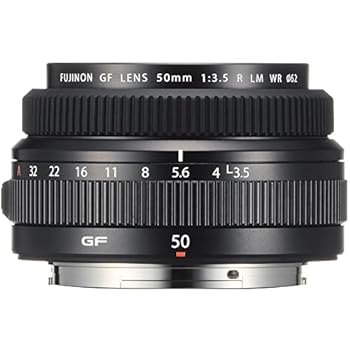【中古】富士フイルム(FUJIFILM) Gマウント 交換レンズ フジノン 単焦点 標準 50mm F3.5通し 防塵防滴耐低温 リニアモーター(静音) 絞りリング F GF50MMF
