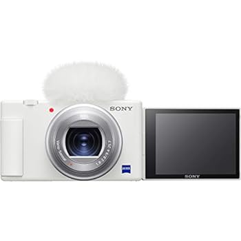 【中古】ソニー(SONY) コンパクトデジタルカメラ VLOGCAM Vlog用カメラ ZV-1 ボディ ウィンドスクリーン付属 24-70mm F1.8-2.8 ズームレンズ ホワイト ZV