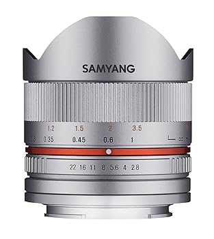 【中古】［非常に良い］SAMYANG 単焦点魚眼レンズ 8mm F2.8 II シルバー フジフイルム X用 APS-C用