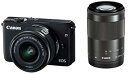 【中古】Canon ミラーレス一眼カメラ EOS M10 ダブルズームキット(ブラック) EF-M15-45mm F3.5-6.3 IS STM EF-M55-...