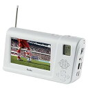 【中古】Kenko 手回しワンセグTVラジオ KR-013AWFTE 3電源対応 AM・FMラジオ ワイドFM対応