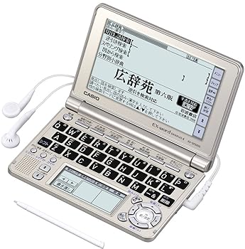 【中古】CASIO Ex-word 電子辞書 XD-SF6200GD シャンパンゴールド 音声対応 100コンテンツ 多辞書総合モデル 5.3型液晶クイックパレット付き