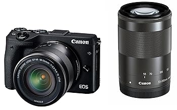 【中古】Canon ミラーレス一眼カメラ EOS M3 ダブルズームキット(ブラック) EF-M18-55mm F3.5-5.6 IS STM EF-M55-200mm F4.5-6.3 IS STM 付属 EOSM3BK-WZ 【中古】Canon ミラーレス一眼カメラ EOS M3 ダブルズームキット(ブラック) EF-M18-55mm F3.5-5.6 IS STM EF-M55-200mm F4.5-6.3 IS STM 付属 EOSM3BK-WZ