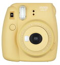 【中古】FUJIFILM インスタントカメラ チェキ instax mini8プラス 接写レンズ・純正ハンドストラップ付き ハニー INS MINI 8P HO...