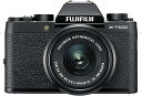【中古】富士フイルム(FUJIFILM) ミラーレス一眼 X-T100レンズキット ブラック X-T100LK-B