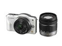 【中古】パナソニック ミラーレス一眼カメラ LUMIX GF3 ダブルズームキット シェルホワイト DMC-GF3W-W