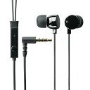 【中古】エレコムステレオヘッドホン(マイク付) iPhone&android対応 マイク付き ブラック EHP-IPIN105BK