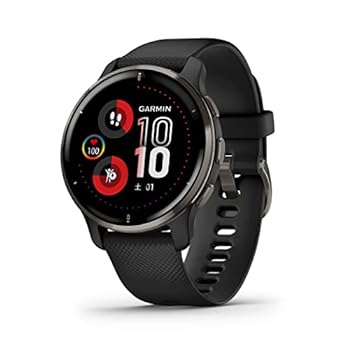 【中古】GARMIN(ガーミン) Venu 2 Plus Black/Slate AMOLEDディスプレイ搭載 スマートウォッチ 音声アシスタント【日本正規品】 小