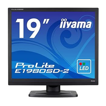 【中古 非常に良い】iiyama モニター ディスプレイ E1980SD-B2 (19インチ/スクエア(SXGA)/TN/D-sub,DVI-D/3年保証/ブラック)