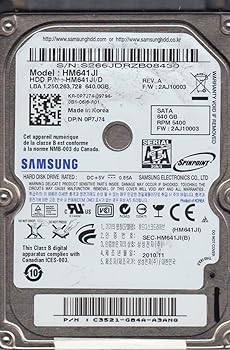 【中古】HM641JI, HM641JI/D, FW 2AJ10003, Samsung 640GB SATA 2.5 ハードドライブ【メーカー名】【メーカー型番】【ブランド名】サムスン(SAMSUNG) 内蔵ハードディスク 【商品説明】HM641JI, HM641JI/D, FW 2AJ10003, Samsung 640GB SATA 2.5 ハードドライブ画像はサンプル写真のため、商品のコンディション・付属品の有無については入荷の度異なります。掲載と付属品が異なる場合は確認のご連絡をさせて頂きます。※中古品のため「限定」「初回」「保証」「DLコード」などの表記がありましても、特典・付属品・帯・保証等は付いておりません。（未使用・未開封品は除く）※コミック、CD、DVD、VHSは、レンタルアップ品の場合もございます。気になる方は購入前にお問い合わせ・メールにてお願い致します。中古品のため使用に影響ない程度の使用感・経年劣化（傷、汚れなど）がある場合がございます。※中古品の特性上ギフトには適しておりません。当店では初期不良に限り、商品到着から5日間は返品を受付けております。お問い合わせ・メールにて不具合詳細をご連絡ください。お客様都合での返品はお受けしておりませんのでご了承ください。他モールとの併売品の為、売り切れの場合はご連絡させて頂きます。★ご注文からお届けまで1、ご注文（24時間受付）2、注文確認⇒当店から注文確認メールを送信致します3、在庫確認⇒中古品は受注後に、再メンテナンス、梱包しますので、お届けまで3日〜10日程度とお考え下さい。4、入金確認⇒前払い決済をご選択の場合、ご入金確認後、配送手配を致します5、出荷⇒配送準備が整い次第、出荷致します。配送業者、追跡番号等の詳細をメール送信致します。6、到着⇒出荷後、1〜3日後に商品が到着します。※離島、北海道、沖縄は遅れる場合がございます。予めご了承下さい。お電話でのお問合せは少人数で運営の為受け付けておりませんので、お問い合わせ・メールにてお願い致します。ご来店ありがとうございます。当店では良品中古を多数揃えております。お電話でのお問合せは少人数で運営の為受け付けておりませんので、お問い合わせ・メールにてお願い致します。
