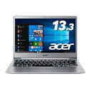 【中古】Acerノートパソコン Swift3 SF313-51-A58U Core i5-8250U/8GB/256GB SSD/ドライブなし/13.3型/Windows 10/シルバー(2)