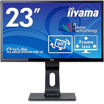 【中古 非常に良い】iiyama モニター ディスプレイ 23インチ フルHD AH-IPS方式 高さ調整 フレームレス HDMI DVI-D D-Sub 全ケーブル付 3年保証 国内サポート XUB239 【中古 非常に良い】iiyama モニター ディスプレイ 23インチ フルHD AH-IPS方式 高さ調整 フレームレス HDMI DVI-D D-Sub 全ケーブル付 3年保証 国内サポート XUB239