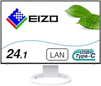 【中古 非常に良い】EIZO FlexScan EV2495-WT （24.1型/1920×1200/フレームレスモニター/アンチグレアIPS/疲れ目軽減/ホワイト）