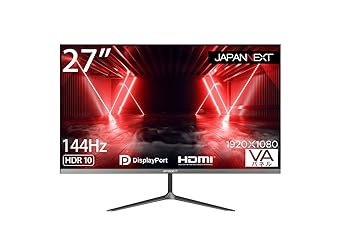 【中古 非常に良い】JAPANNEXT JN-VG27144FHDR [27インチ 144Hz HDR対応 フルHDゲーミングモニター]