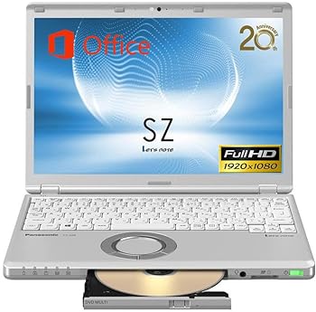 Panasonic - 【中古】【Win10搭載】Panasonic Let's note CF-SZ6■MS Office H&B 2019/12.1インチFHD/Core i5-7300U＠2.6GHz/メモリ8GB/SSD 512GB/Webカメラ内蔵/DVD