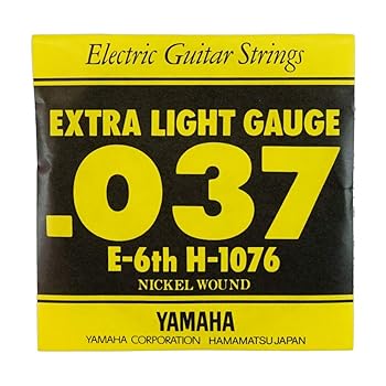 【中古】YAMAHA H1076 エレキギター弦 エクストラライトゲージ 037 6弦 【バラ弦1本】 ヤマハ