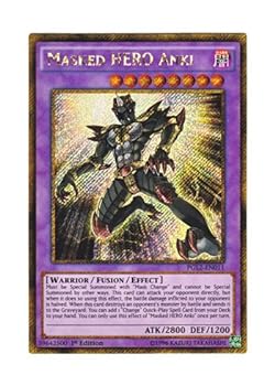 【中古】遊戯王 英語版 PGL2-EN011 Masked HERO Anki M・HERO 闇鬼 (ゴールドシークレットレア) 1st Edition