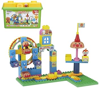 BlockLabo ブロックラボ アンパンマン おおきな観覧車のくるくる遊園地ブロックバケツ