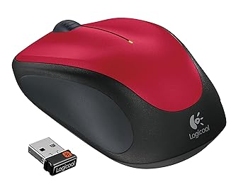 【中古】Logicool ロジクール ワイヤレスマウス M235r レッド