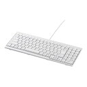 【中古】バッファロー BUFFALO USB接続 有線スリムキーボード ホワイト BSKBU14WH