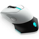 【中古】Dell ALIENWARE 有線/無線 最長300時間 ゲーミングマウス 7ボタン 16000DPIセンサー AW610M ルナライト 2年保証