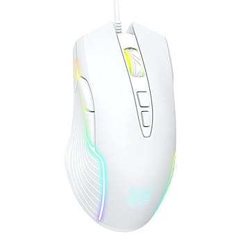 【中古 非常に良い】PHNIXGAM 有線ゲーミングマウス 人間工学的RGBコンピュータマウス RGBバックライト付き 最大6400まで調整可能 7つのプログラム可能なボタン Wind