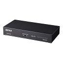 【中古】バッファロー BUFFALO Giga対応 金属筐体 電源内蔵 8ポート LSW6-GT-8NS/NBK ブラック スイッチングハブ 簡易パッケージ マ...
