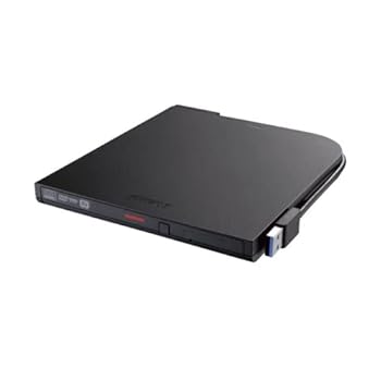【中古 非常に良い】バッファロー ( BUFFALO ) USB3.2(Gen1)ポータブルDVDドライブ 再生・書込みソフト添付 DVSM-PTS8U3-BKB