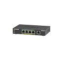 【中古 非常に良い】ネットギア NETGEAR スイッチングハブ 5ポート 1G PoE+ (63W) 金属筐体 静音ファンレス メーカー3年保証 アンマネージ...