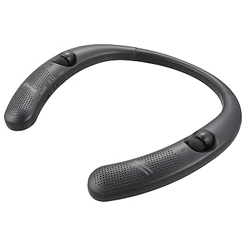【中古】オーム(OHM) 電機 AudioComm ネックスピーカー ワイヤレス 首掛け ウェアラブル Bluetooth5.0 ポータブルスピーカー ワイヤレスイヤホン ブラッ