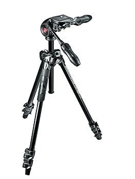 Manfrotto - 【中古】Manfrotto 三脚 290シリーズ LIGHT アルミニウム 3段 3ウェイ雲台キット MK290LTA3-3W